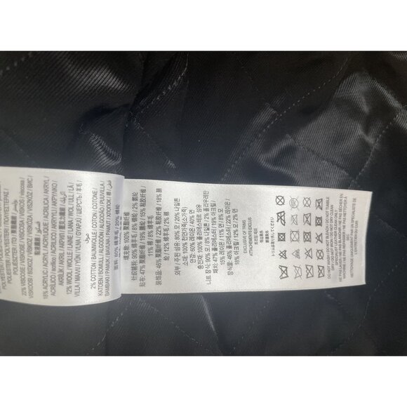 Burberry Wool & Leather Varsity Jacket With Plaid Design & Logo Patch - Picture 15 of 15